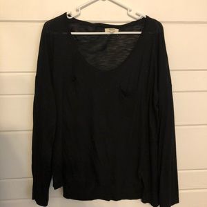 Made well basic black long sleeve tee